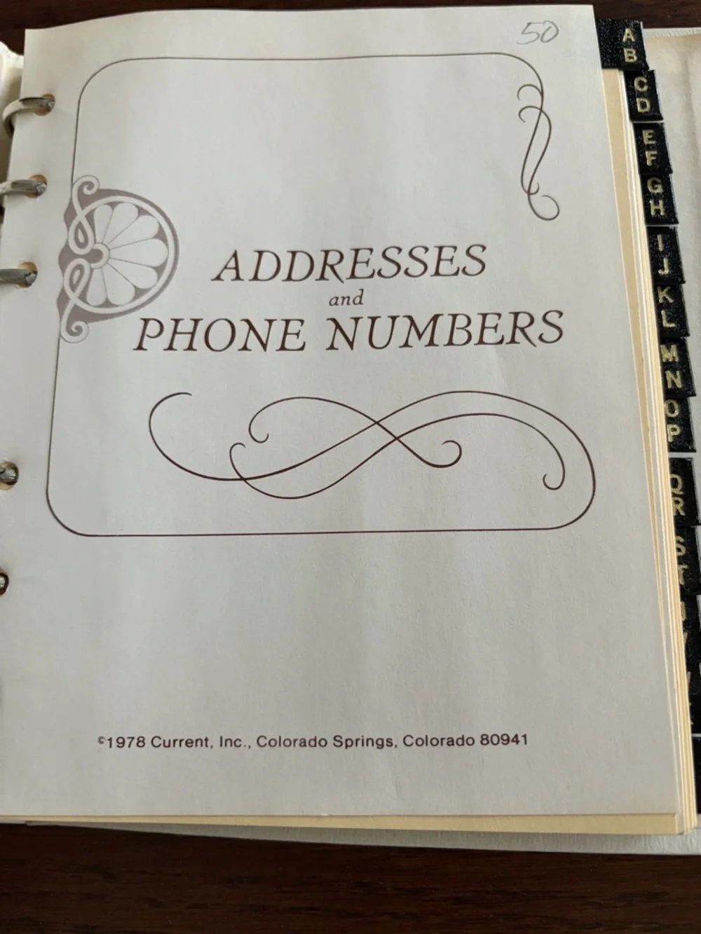 Vintage Current 1978 Address & Phone Number Book. Floral. Pastels. 6.5” x 5.5”